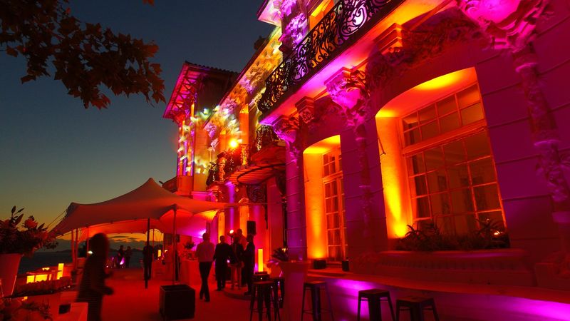 Mise en lumière et sonorisation de la Villa Gaby à Marseille pour événementielle par HB Art